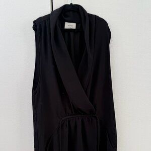 Aritzia Wilfred Black Dress with Tie